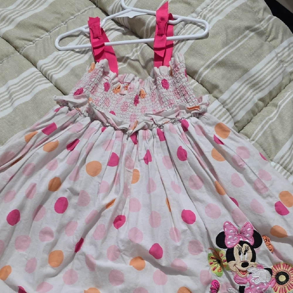 Disney White Dress with Pink Trim